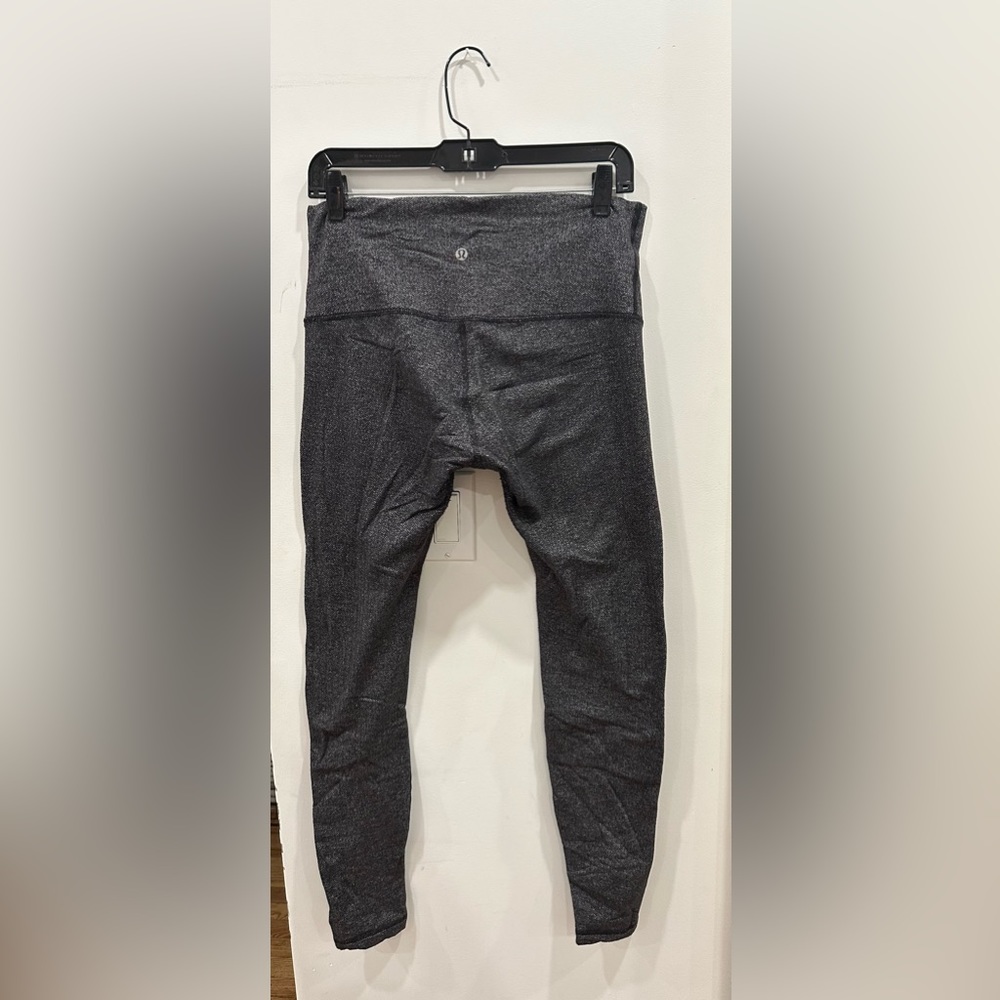 LULULEMON WUNDER UNDER HI RISE 7/8 HERRINGBONE SIZE 10 ~rare~